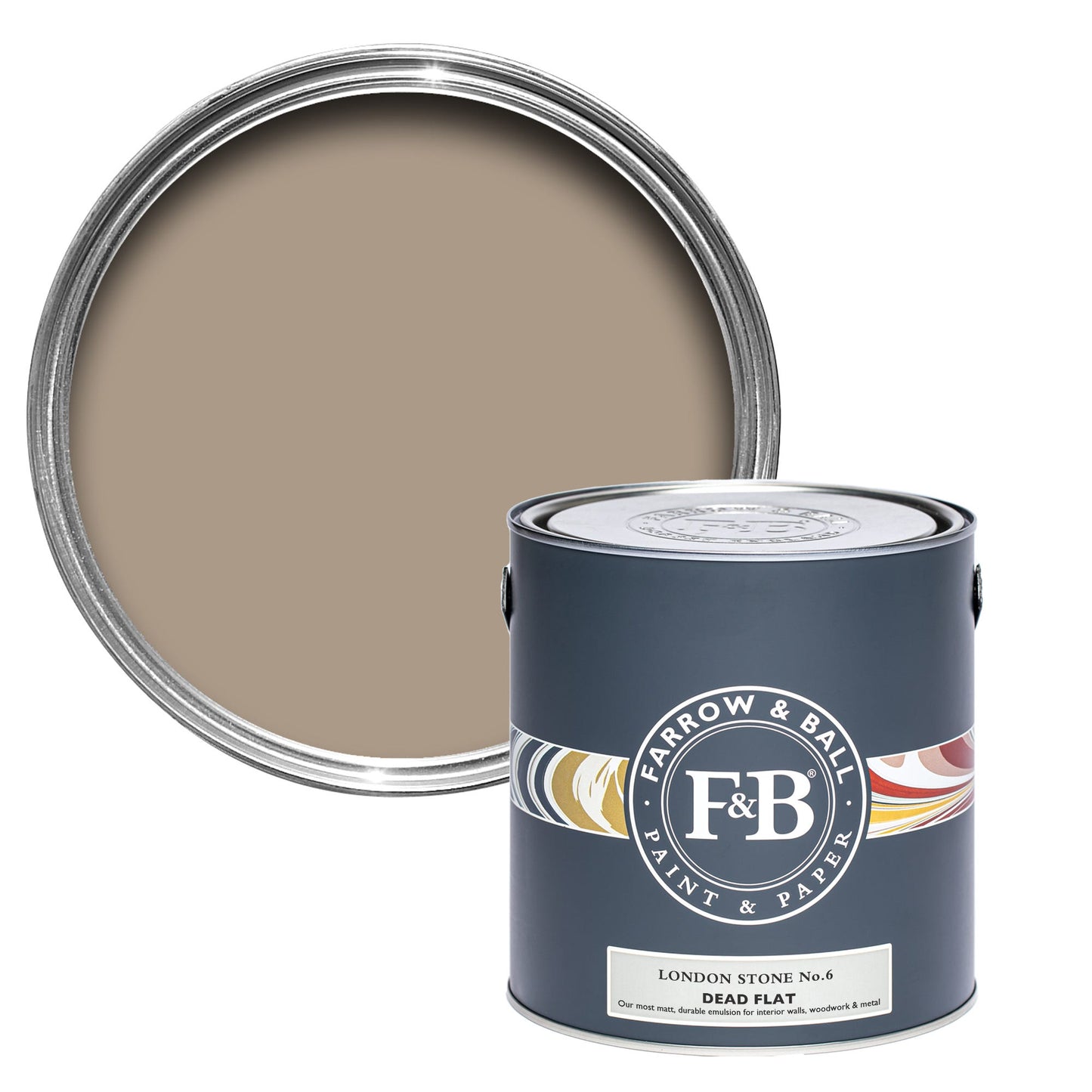 Farrow & Ball London Stone No. 6 - Dead Flat 5L