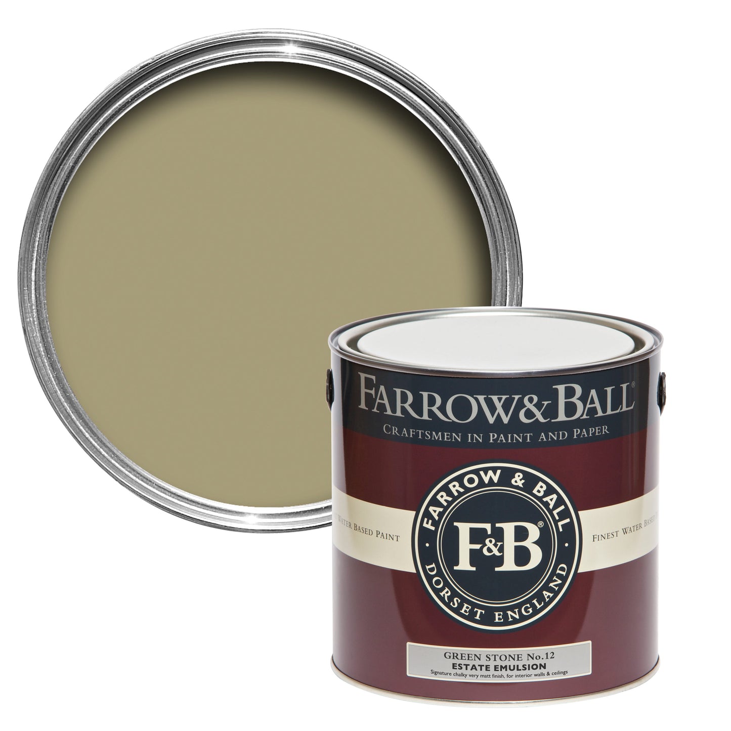 Farrow & Ball Green Stone No. 12 - Estate Eggshell 750ml