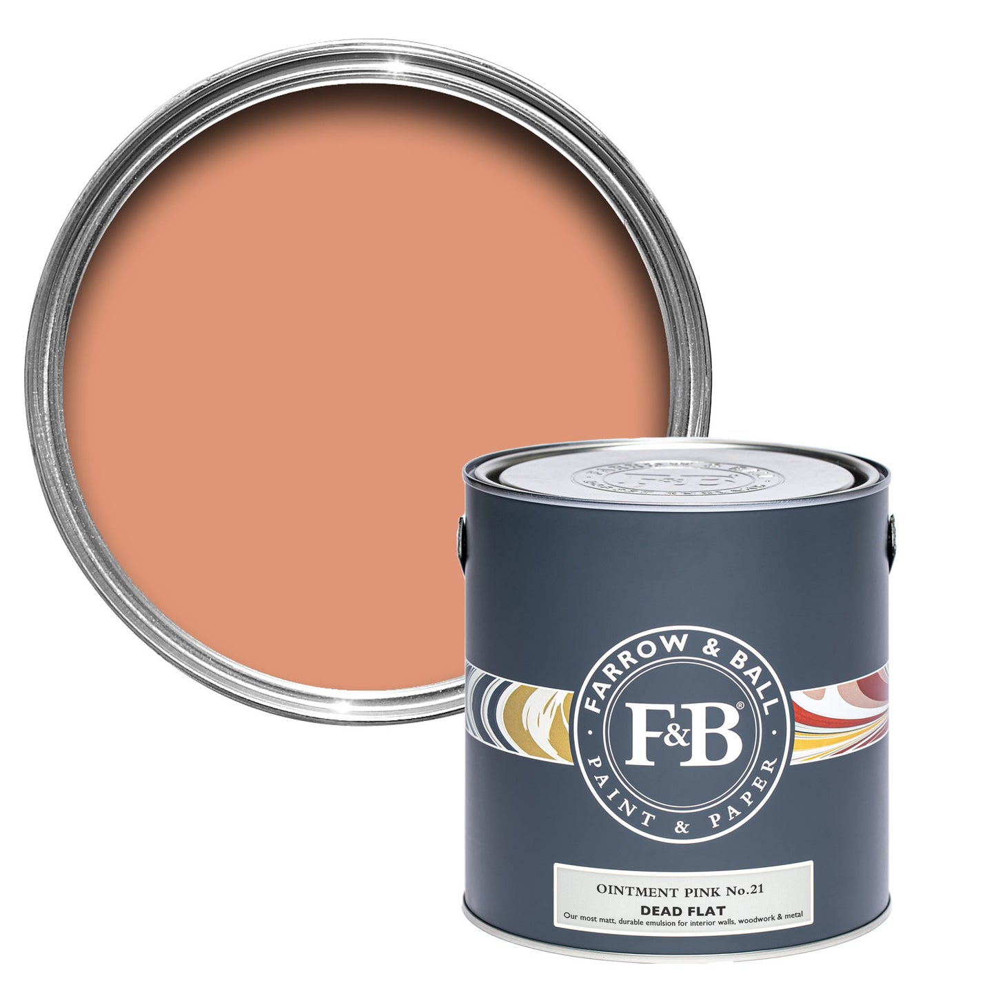 Farrow & Ball Ointment Pink No. 21 - Dead Flat 5L
