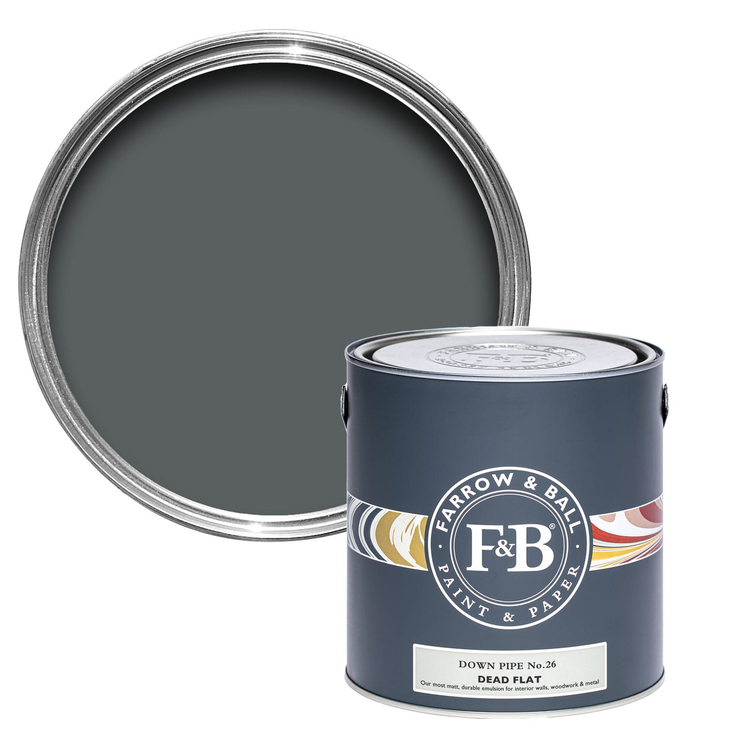 Farrow & Ball Down Pipe No. 26 - Dead Flat 750ml