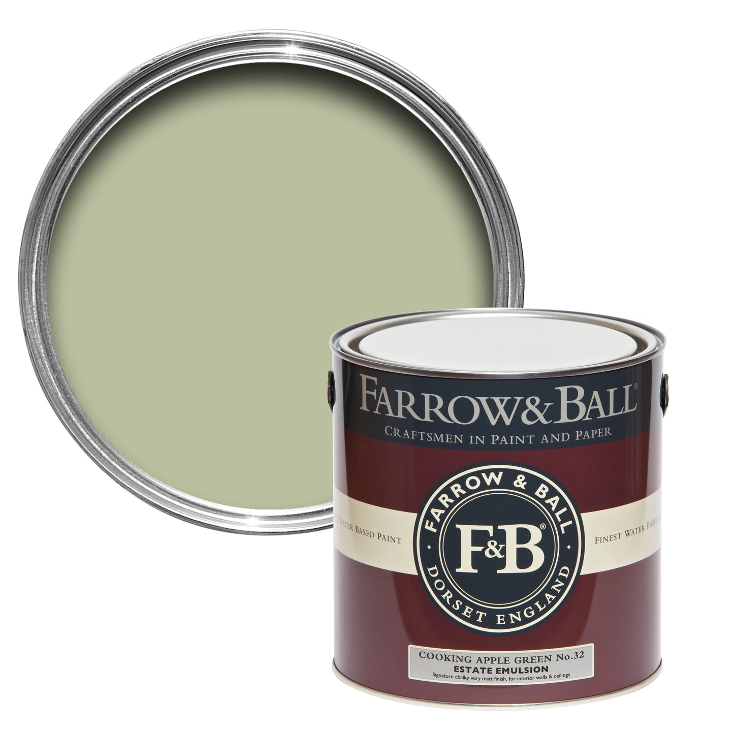 Farrow & Ball Cooking Apple Green No. 32 - Exterior Eggshell 2.5L