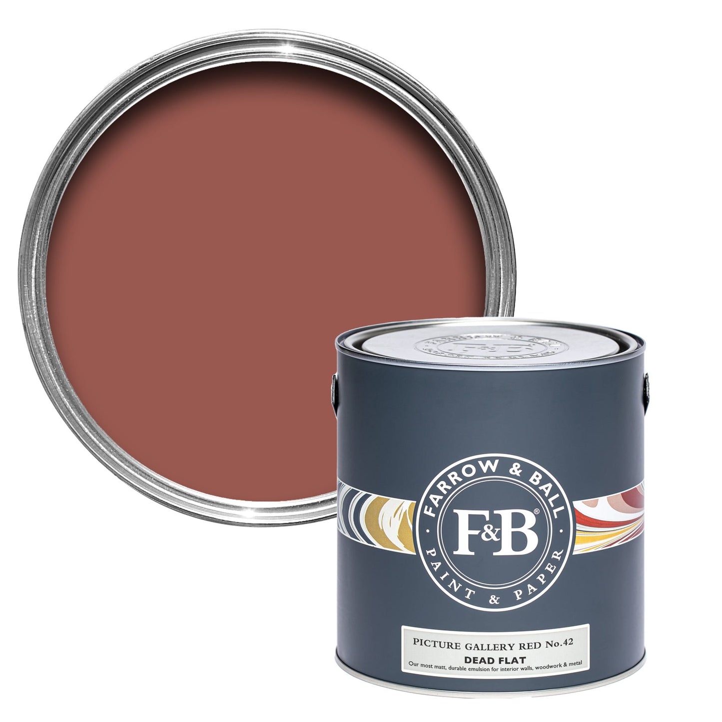 Farrow & Ball Picture Gallery Red No. 42 - Dead Flat 5L