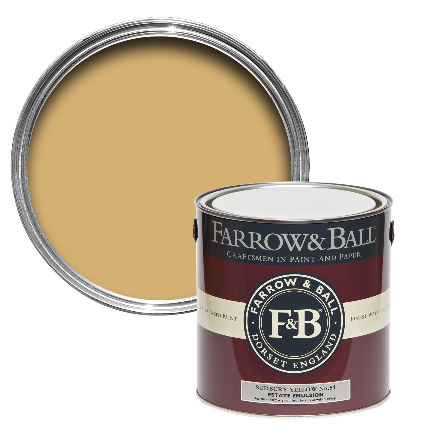 Farrow & Ball Sudbury Yellow No. 51 - Modern Eggshell 750ml