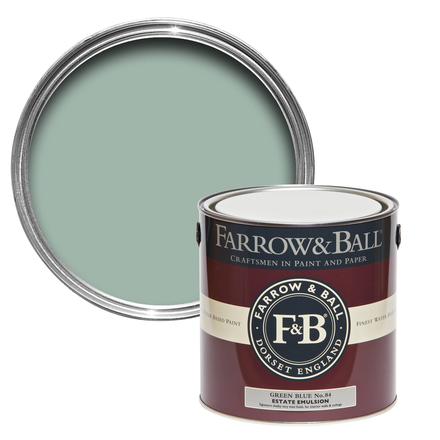 Farrow & Ball Green Blue No. 84 - Estate Emulsion 2.5L