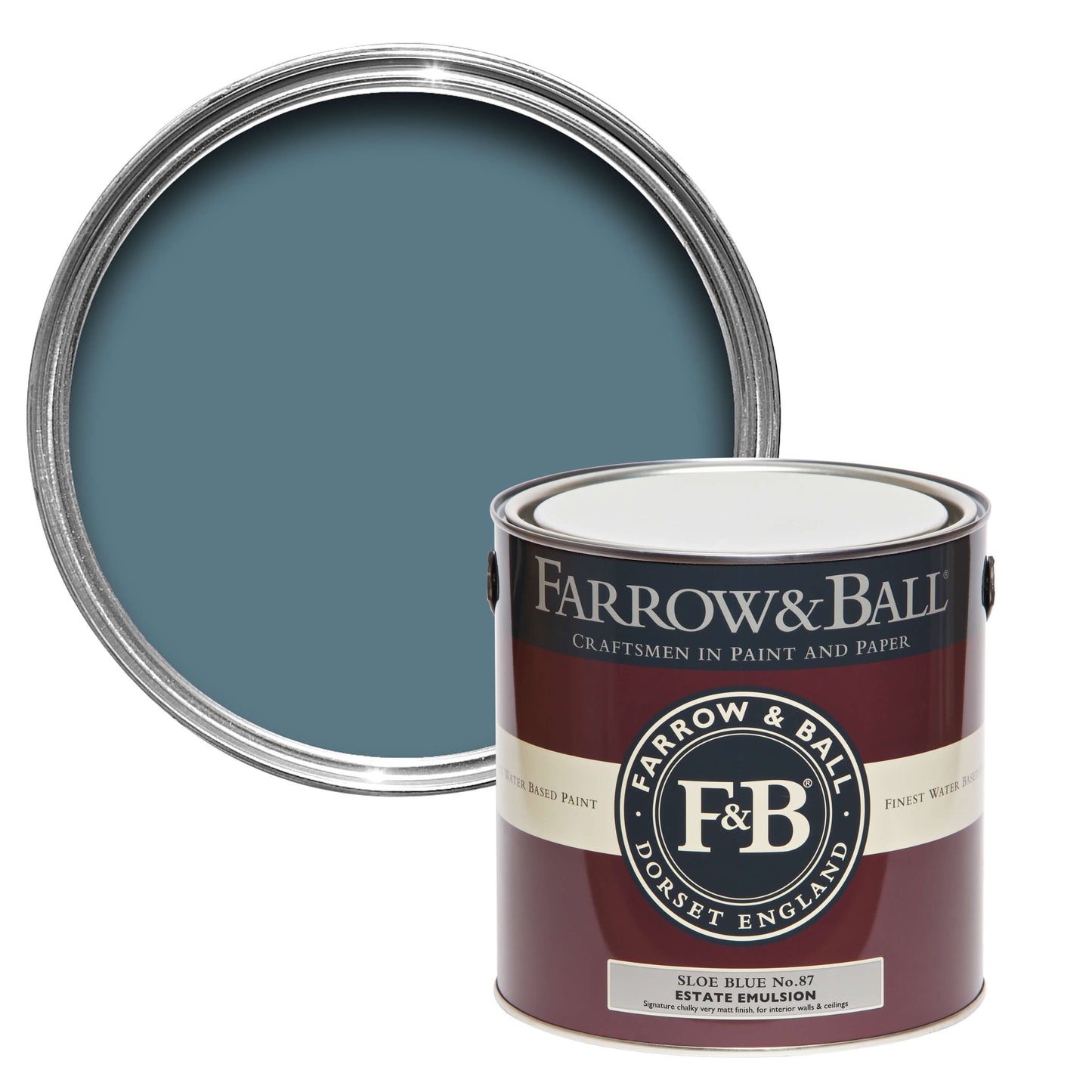 Farrow & Ball Sloe Blue No. 87 - Exterior Eggshell 2.5L