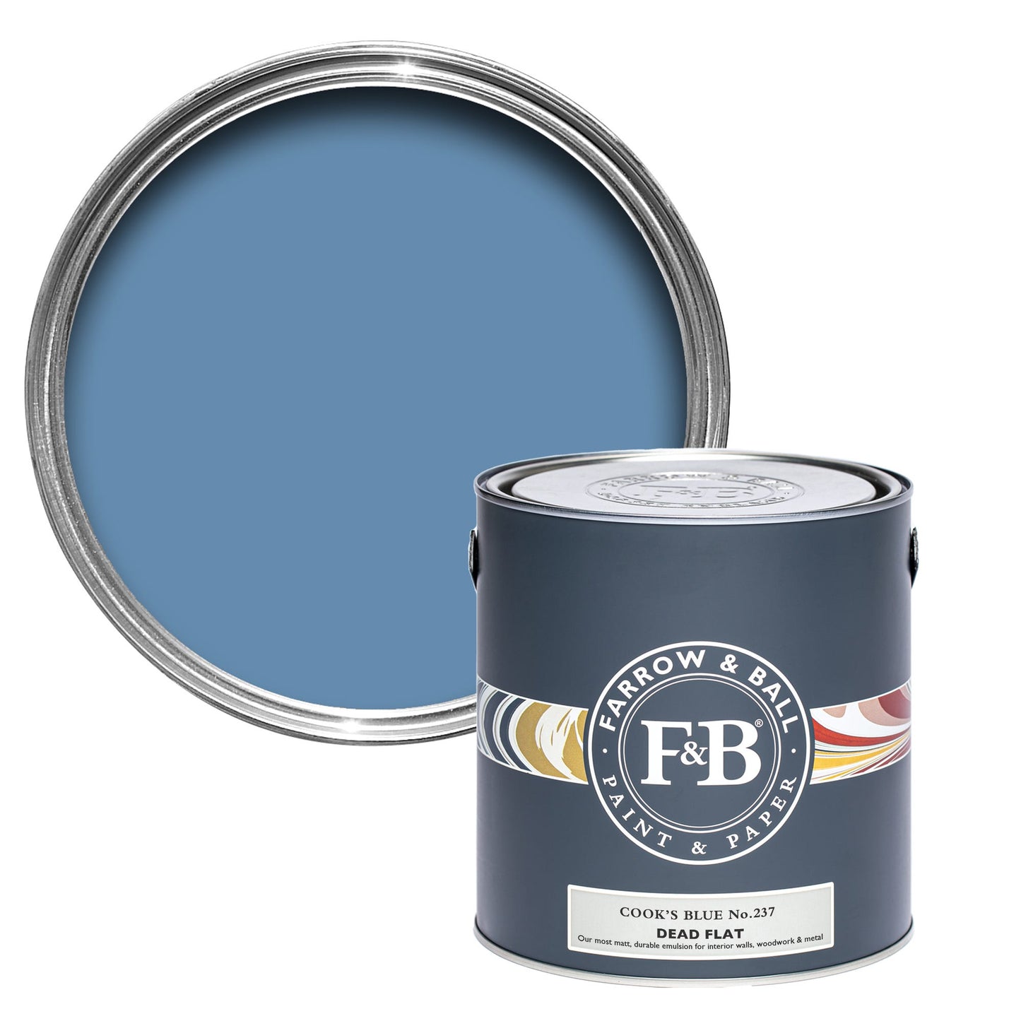Farrow & Ball Cook's Blue No. 237 - Dead Flat 5L