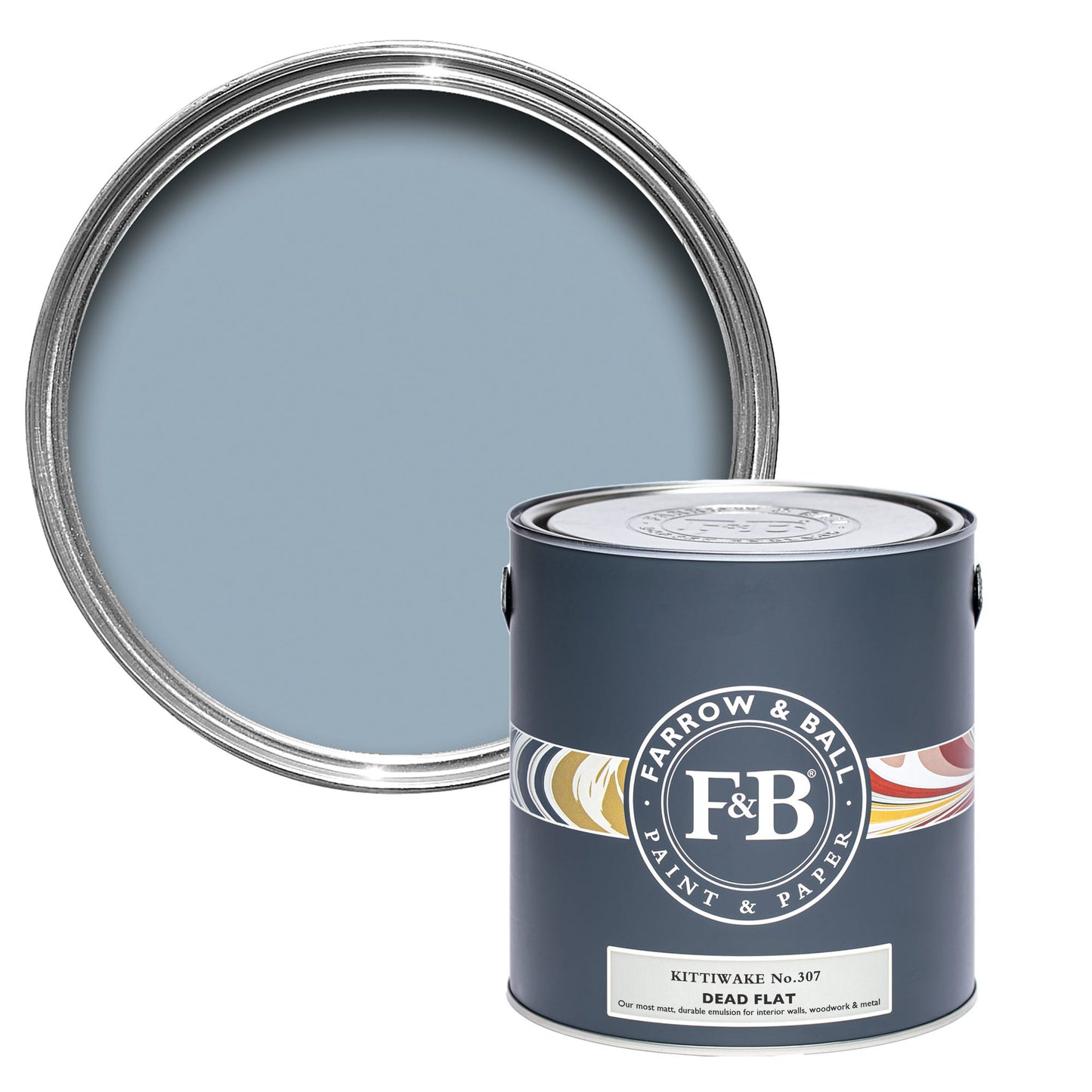 Farrow & Ball Kittiwake No. 307 - Dead Flat 5L