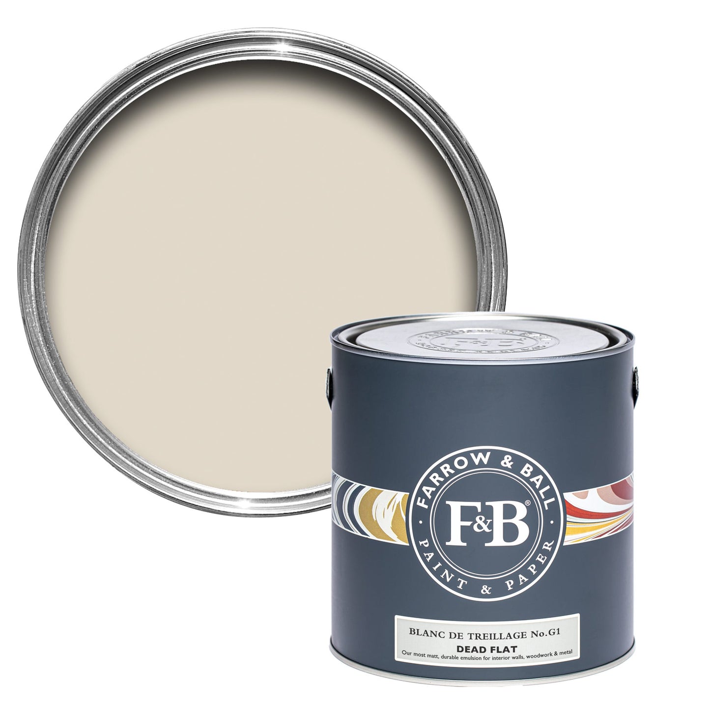Farrow & Ball Blanc De Treillage No. G1 - Dead Flat 5L