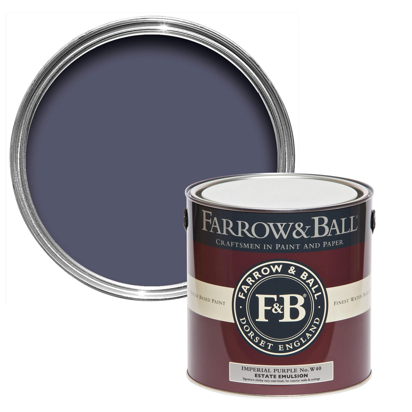 Farrow & Ball Imperial Purple No. W40 - Estate Emulsion 2.5L