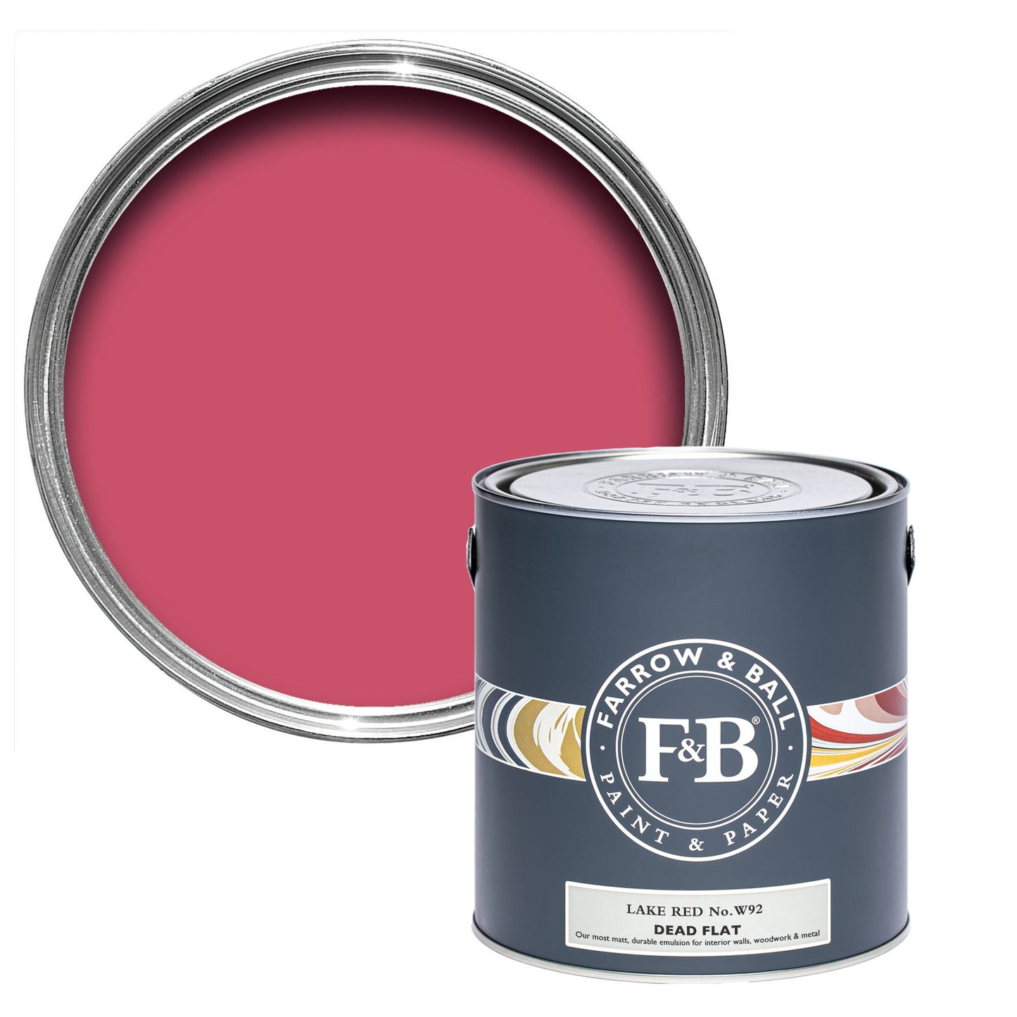 Farrow & Ball Lake Red No. W92 - Dead Flat 5L