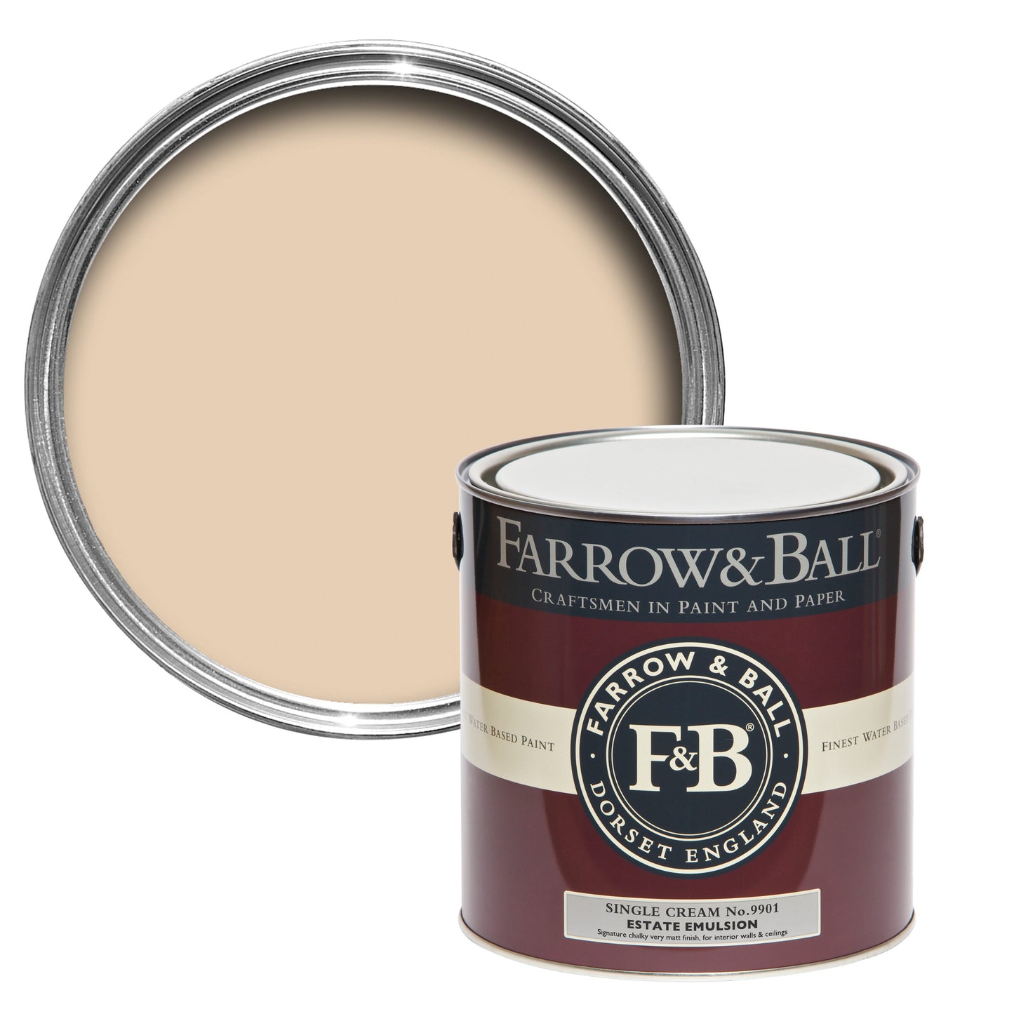 Farrow & Ball Single Cream No. 9901 - Modern Eggshell 2.5L