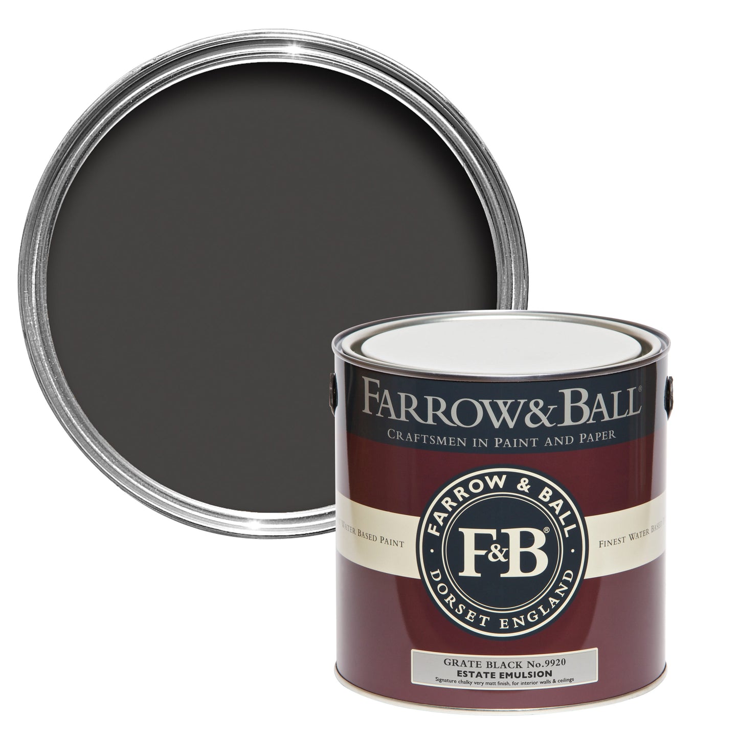 Farrow & Ball Grate Black No. 9920 - Casein Distemper 5L