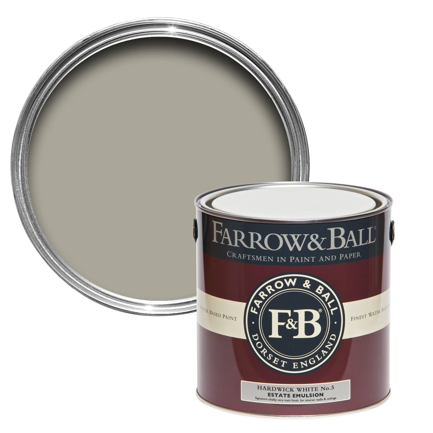 Farrow & Ball Hardwick White No. 5 - Estate Emulsion 2.5L