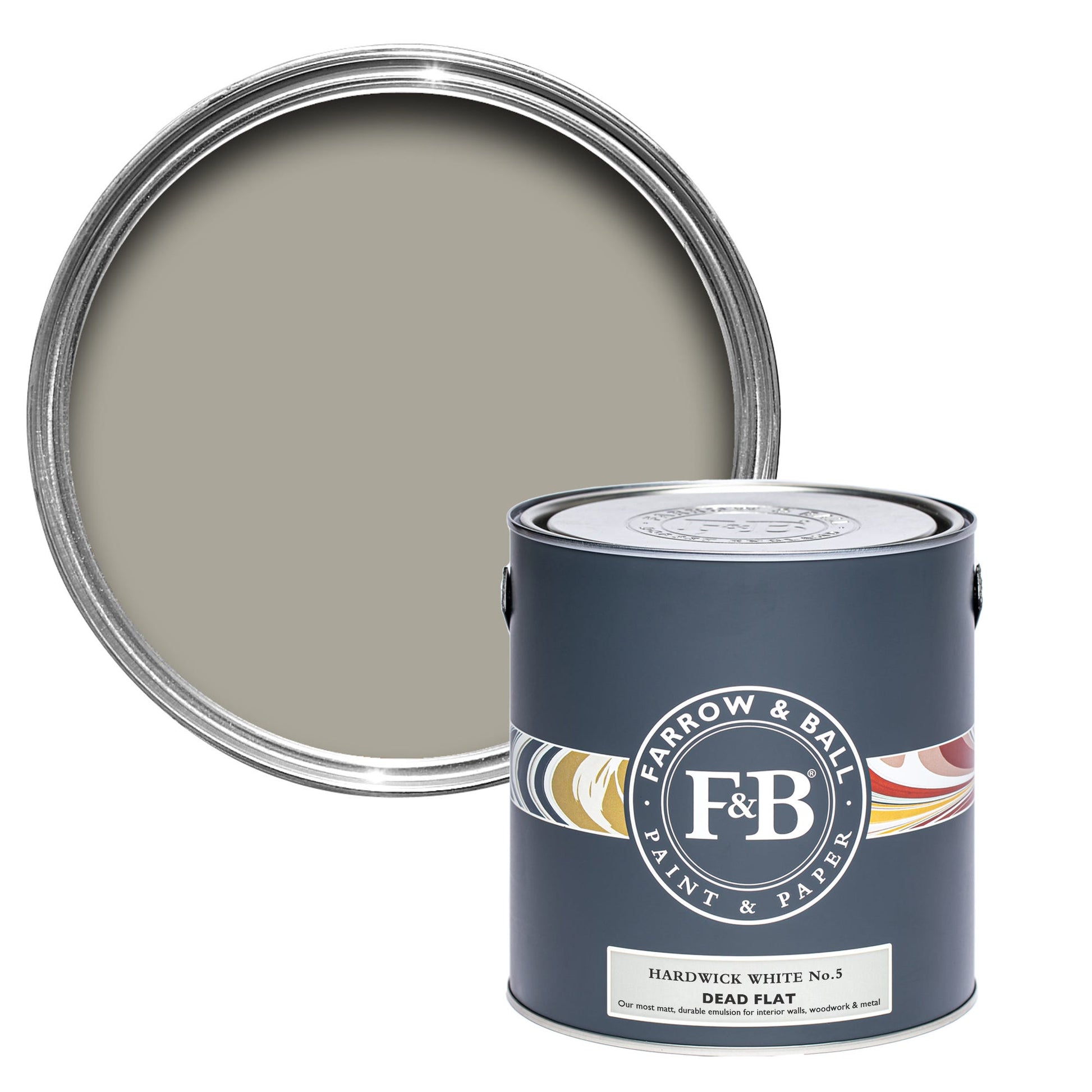 Farrow & Ball Hardwick White No. 5 - Dead Flat 5L