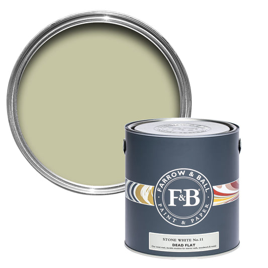 Farrow & Ball Stone White No. 11 - Dead Flat 5L