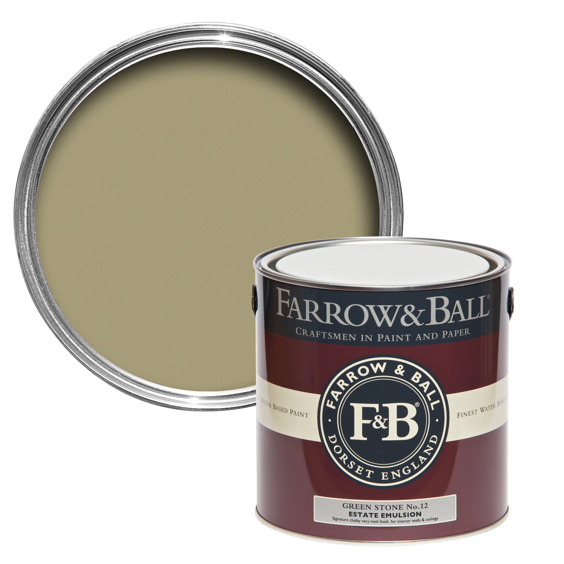 Farrow & Ball Green Stone No. 12 - Estate Eggshell 2.5L
