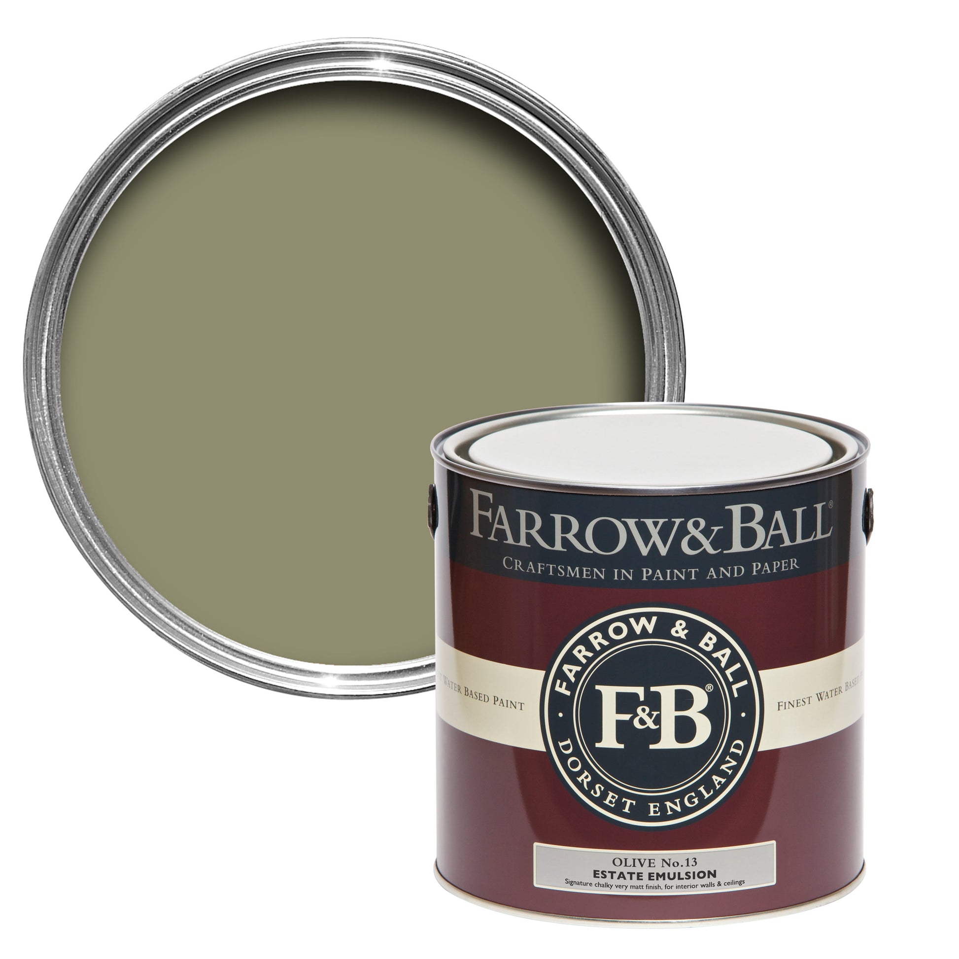 Farrow & Ball Olive No. 13 - Estate Eggshell 750ml
