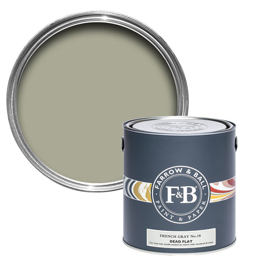 Farrow & Ball French Gray No. 18 - Dead Flat 2.5L
