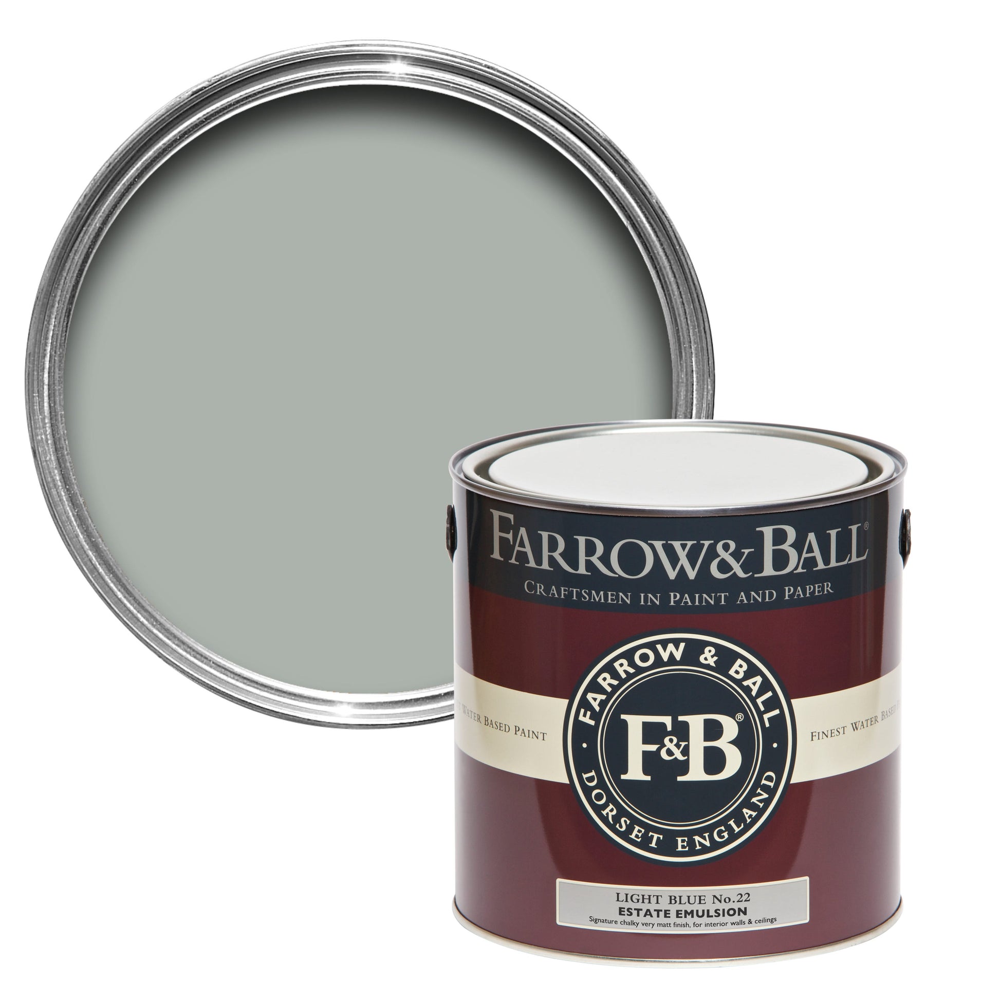 Farrow & Ball Light Blue No. 22 - Estate Emulsion 5L