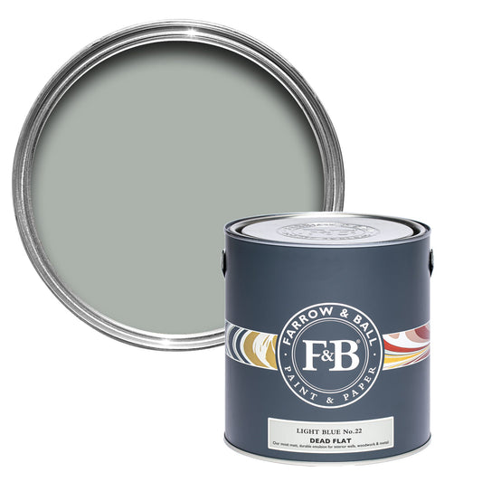 Farrow & Ball Light Blue No. 22 - Dead Flat 2.5L