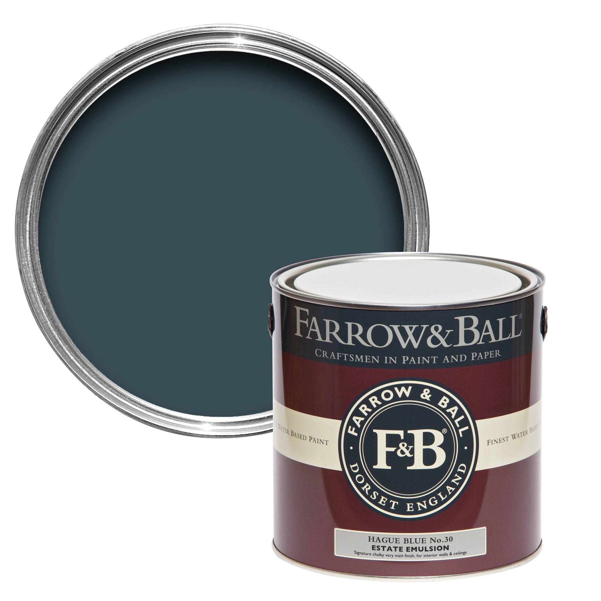 Farrow & Ball Hague Blue No. 30 - Modern Emulsion 2.5L