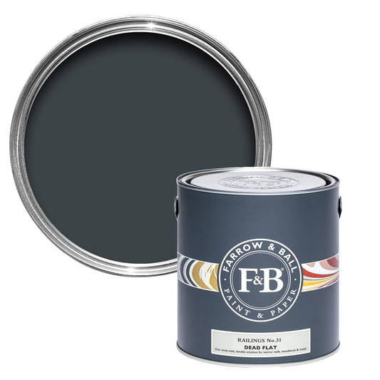 Farrow & Ball Railings No. 31 - Dead Flat 5L