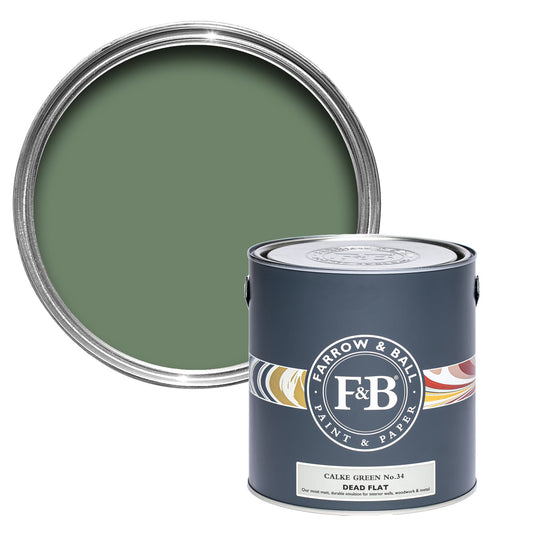 Farrow & Ball Calke Green No. 34 - Dead Flat 2.5L