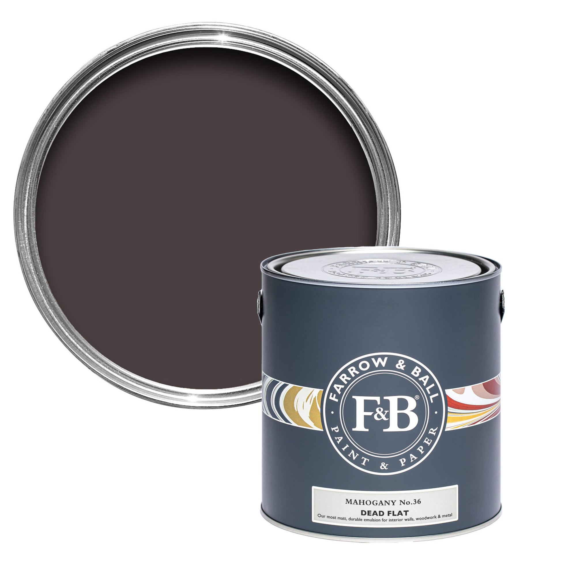 Farrow & Ball Mahogany No. 36 - Dead Flat 5L