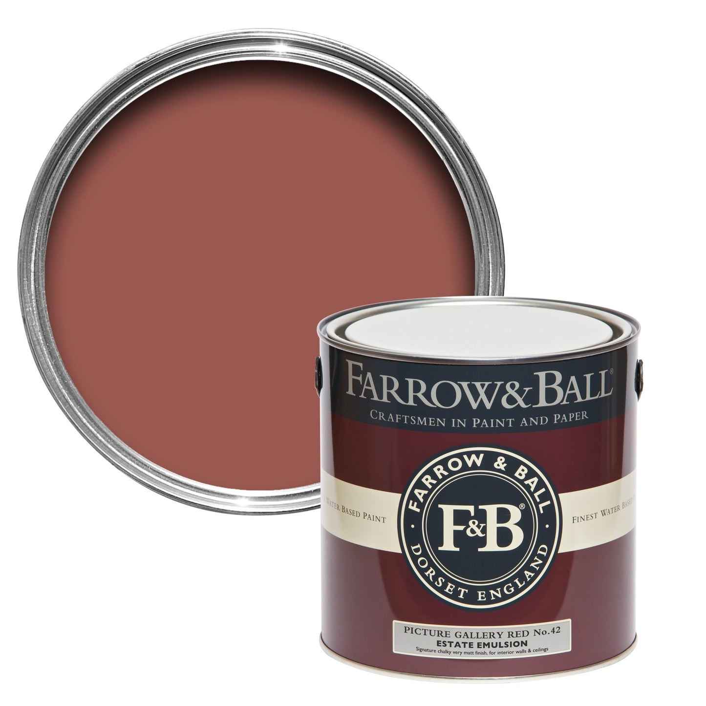Farrow & Ball Picture Gallery Red No. 42 - Estate Eggshell 2.5L