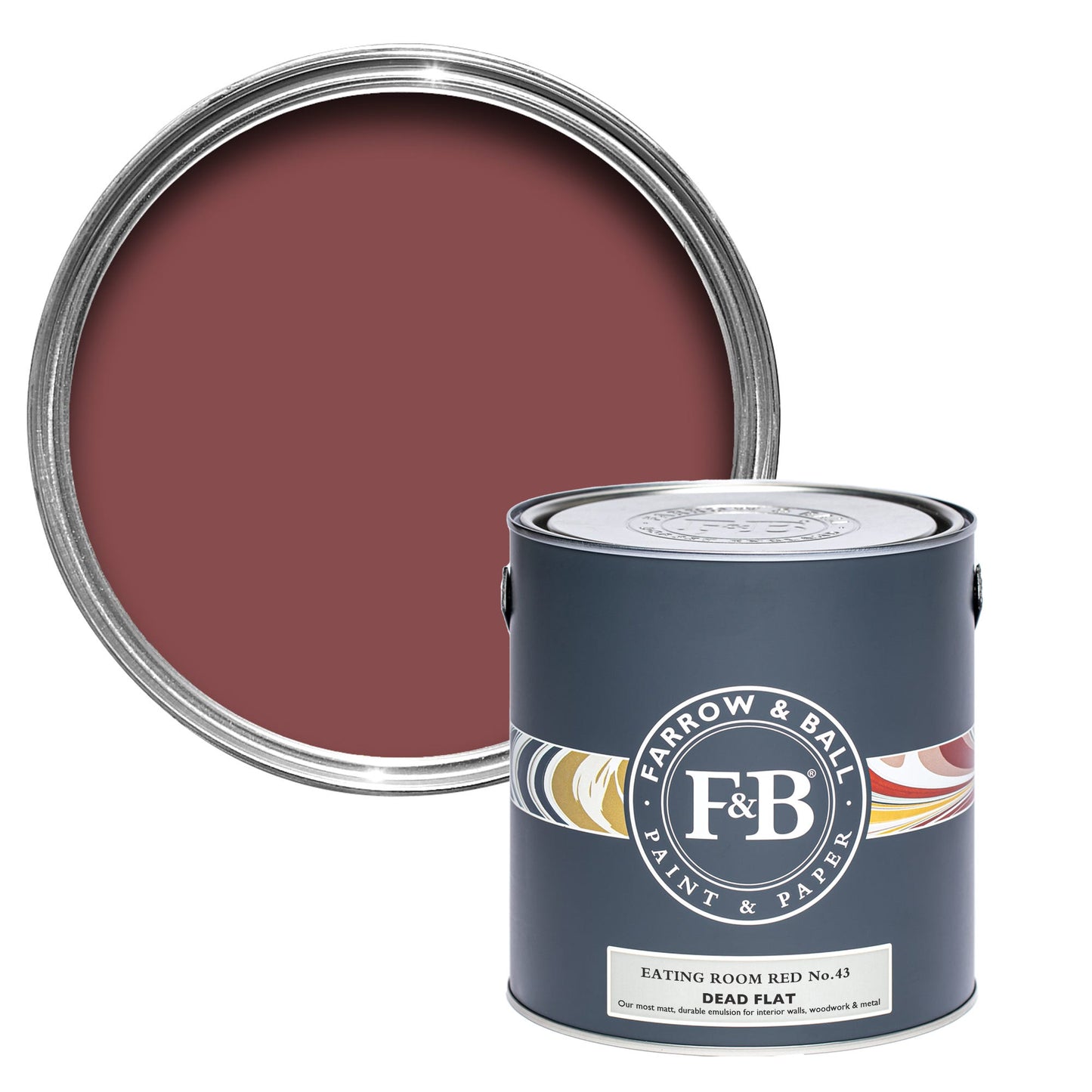 Farrow & Ball Eating Room Red No. 43 - Dead Flat 750ml
