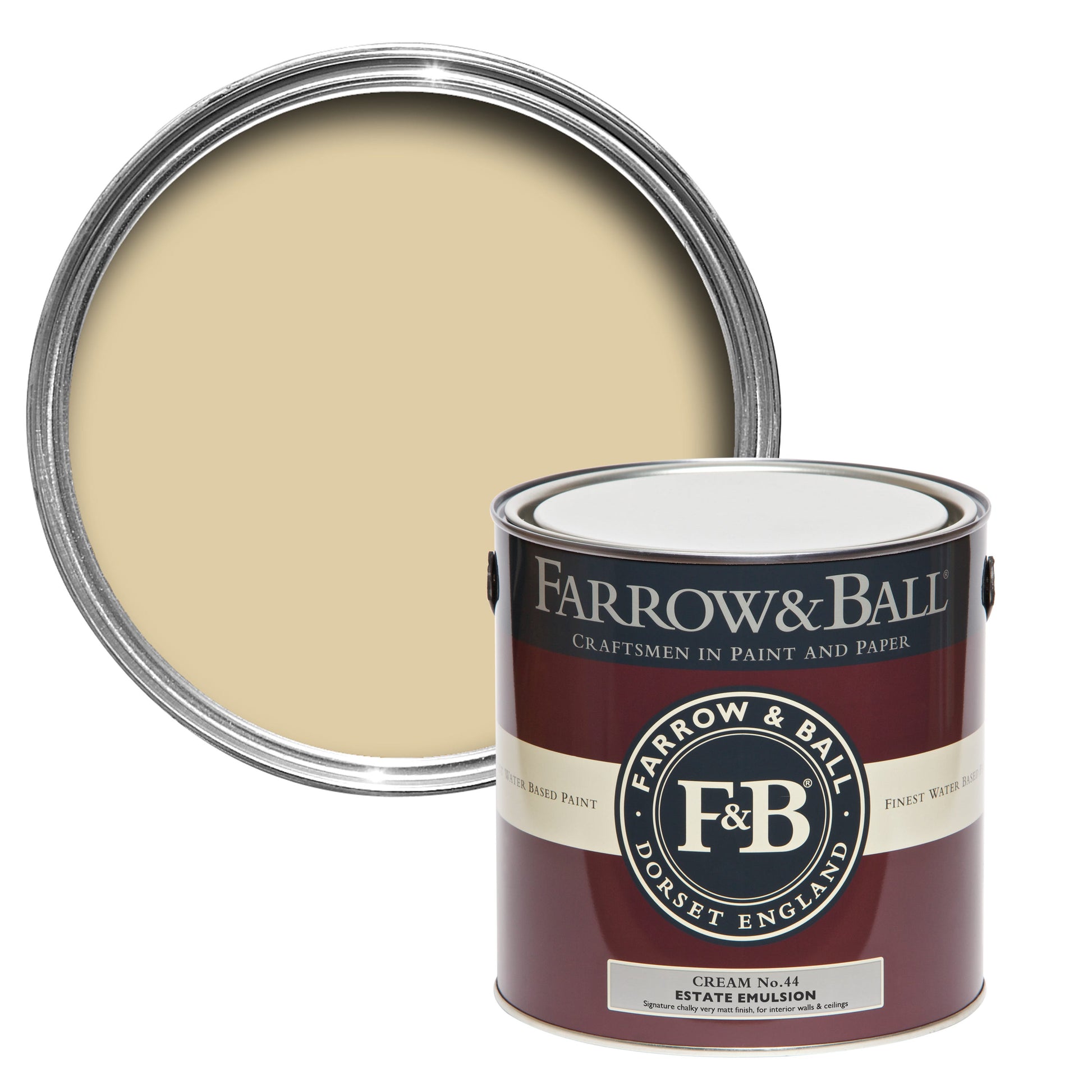 Farrow & Ball Cream No. 44 - Flat Eggshell 2.5L