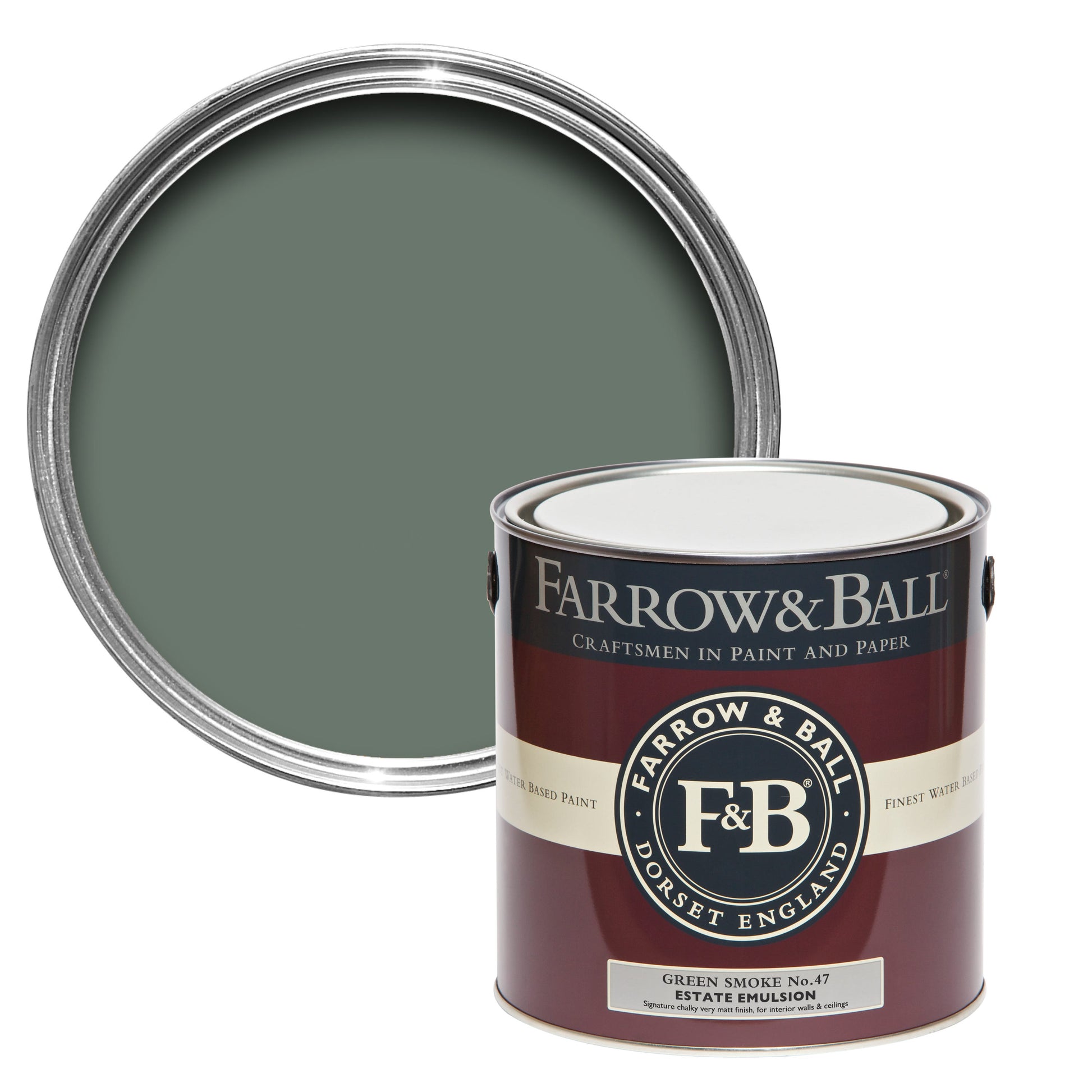 Farrow & Ball Green Smoke No. 47 - Modern Eggshell 5L