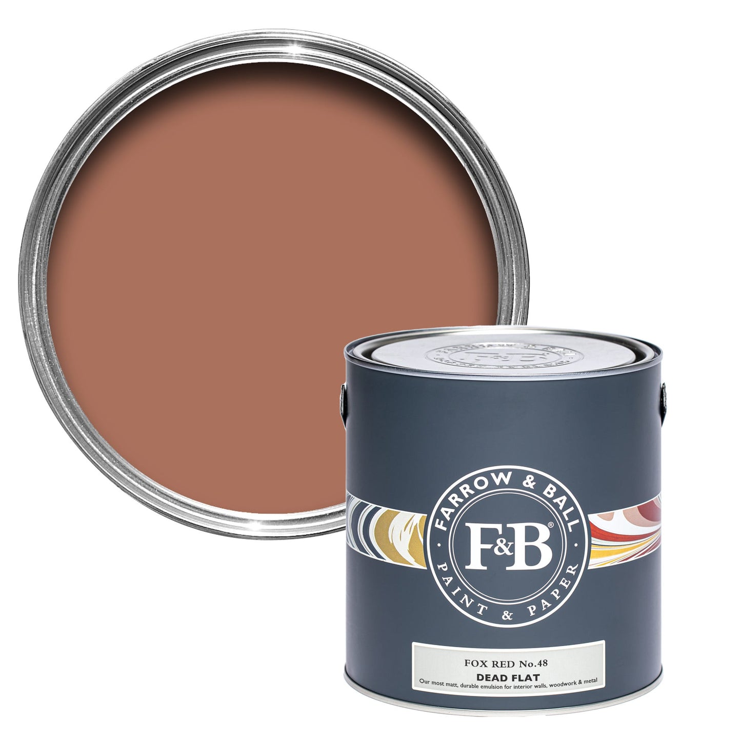 Farrow & Ball Fox Red No. 48 - Dead Flat 5L
