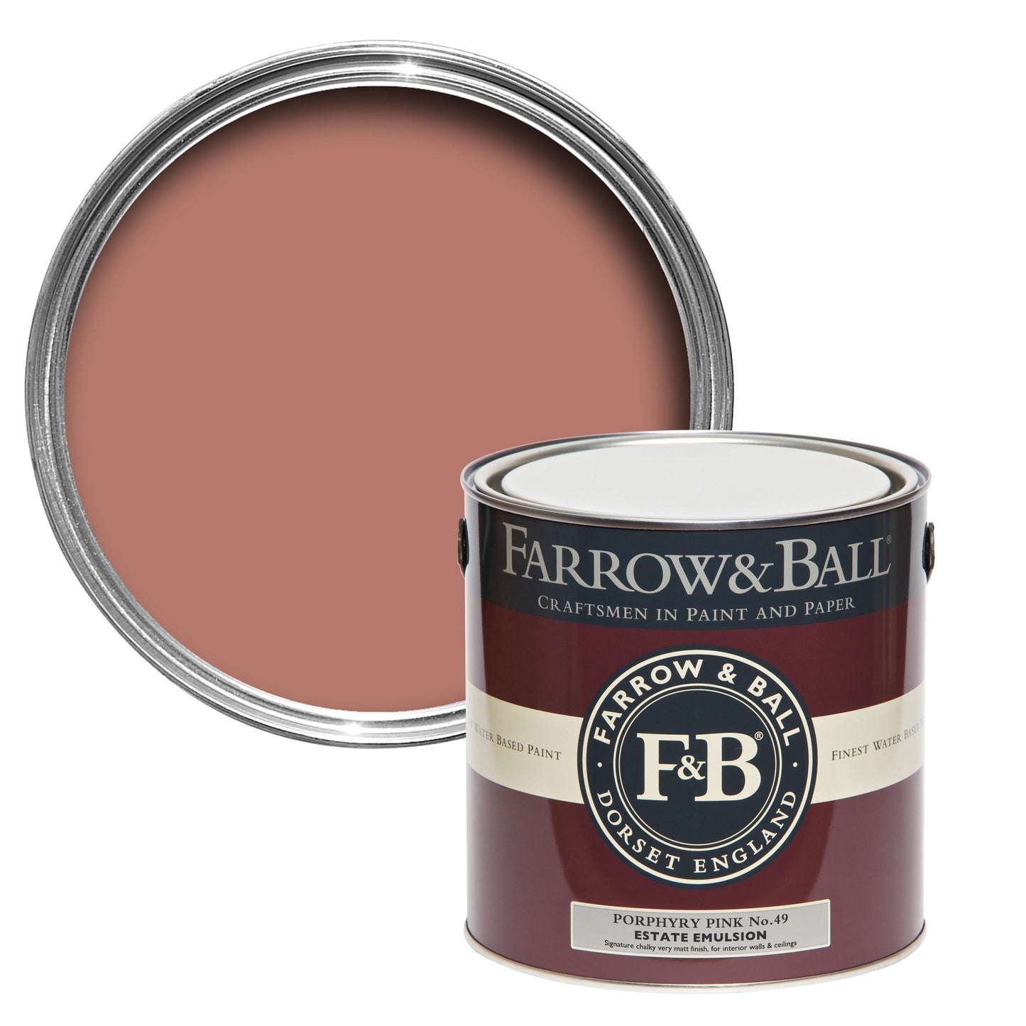 Farrow & Ball Porphyry Pink No. 49 - Modern Eggshell 2.5L