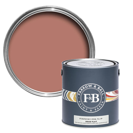 Farrow & Ball Porphyry Pink No. 49 - Dead Flat 5L