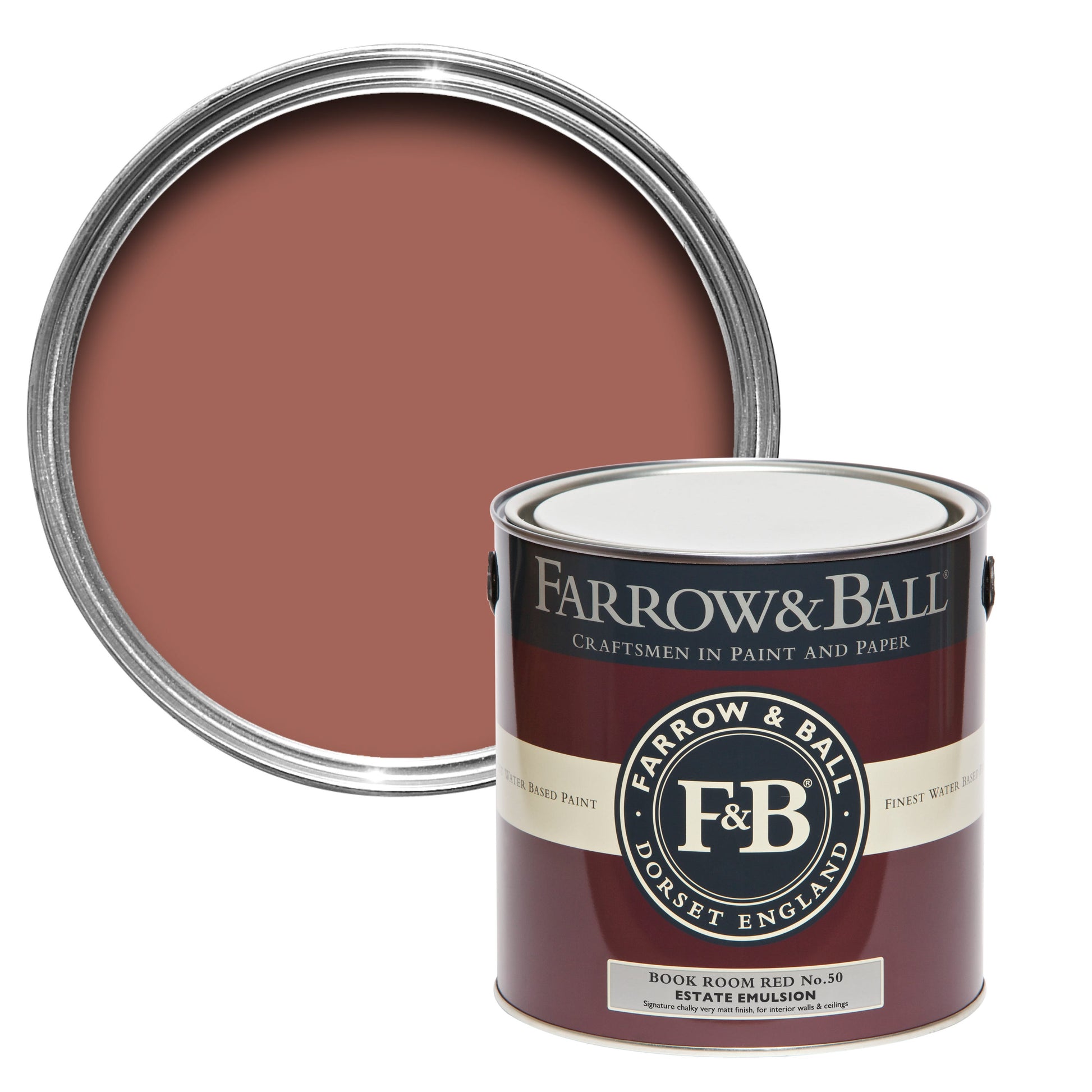 Farrow & Ball Book Room Red No. 50 - Casein Distemper 5L