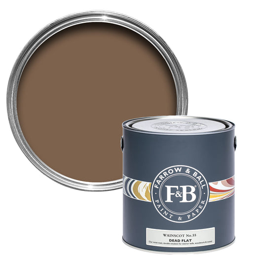Farrow & Ball Wainscot No. 55 - Dead Flat 5L