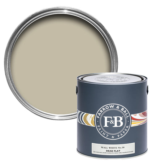 Farrow & Ball Wall White No. 58 - Dead Flat 2.5L
