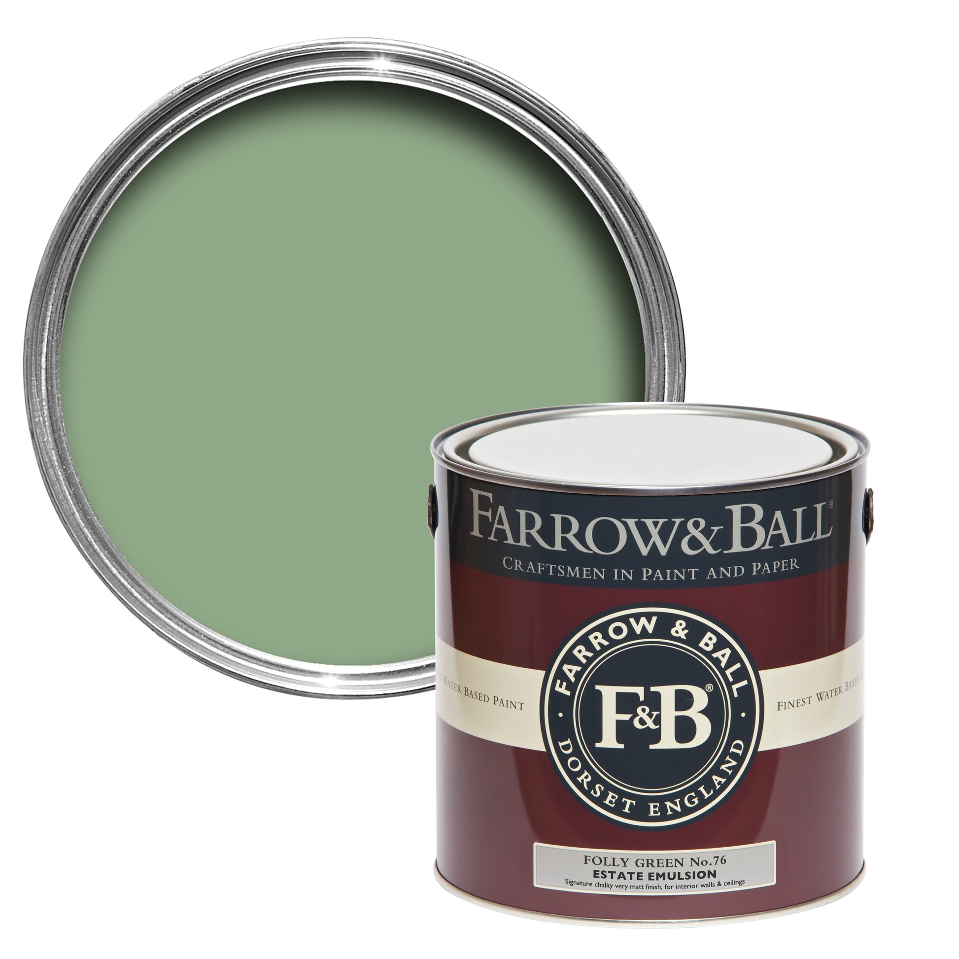 Farrow & Ball Folly Green No. 76 - Estate Eggshell 750ml