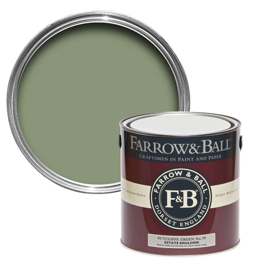 Farrow & Ball Sutcliffe Green No. 78 - Estate Emulsion 2.5L