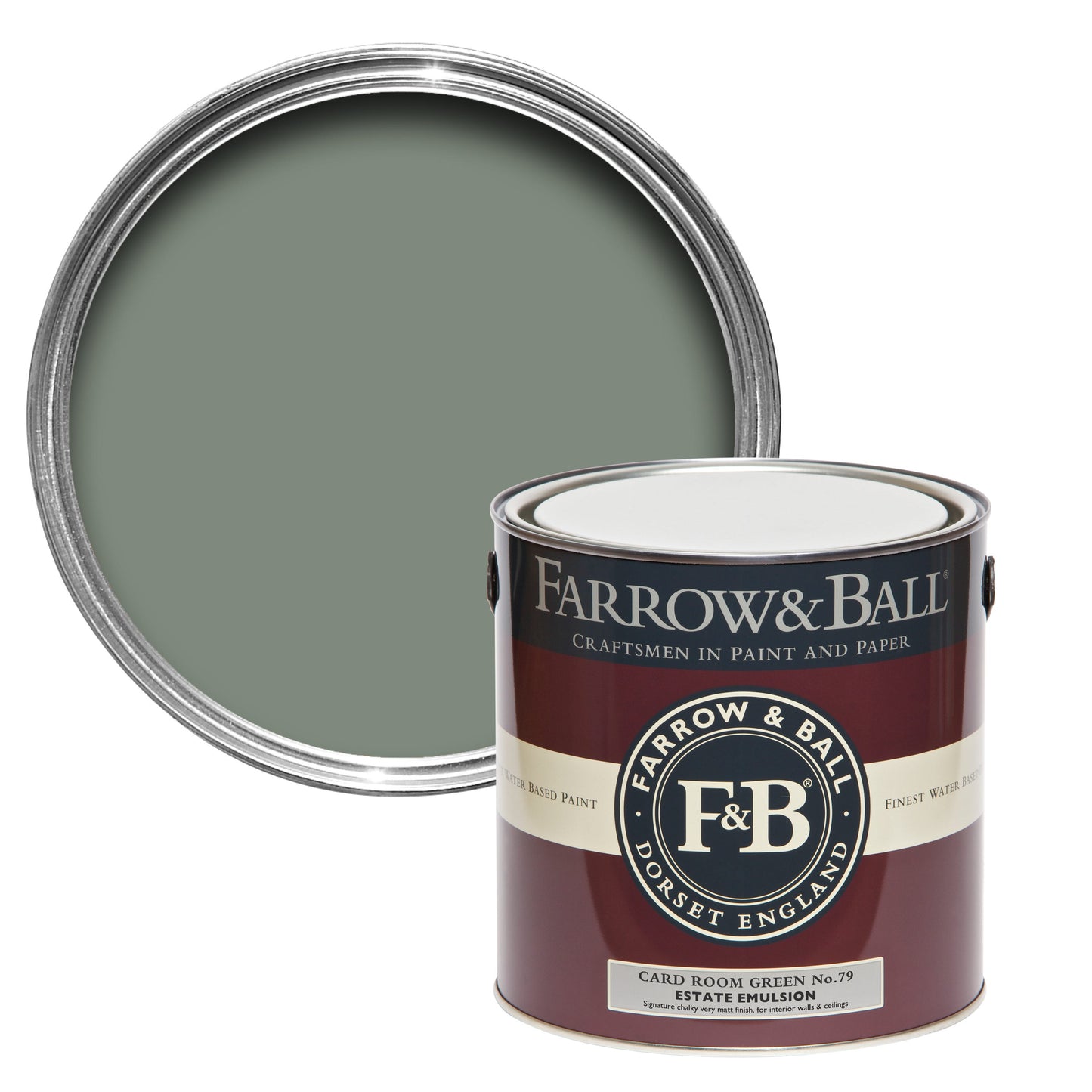Farrow & Ball Card Room Green No. 79 - Modern Eggshell 5L