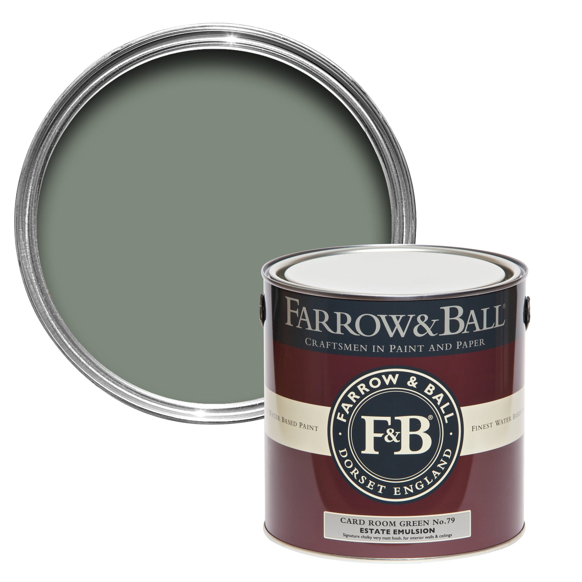 Farrow & Ball Card Room Green No. 79 - Casein Distemper 2.5L