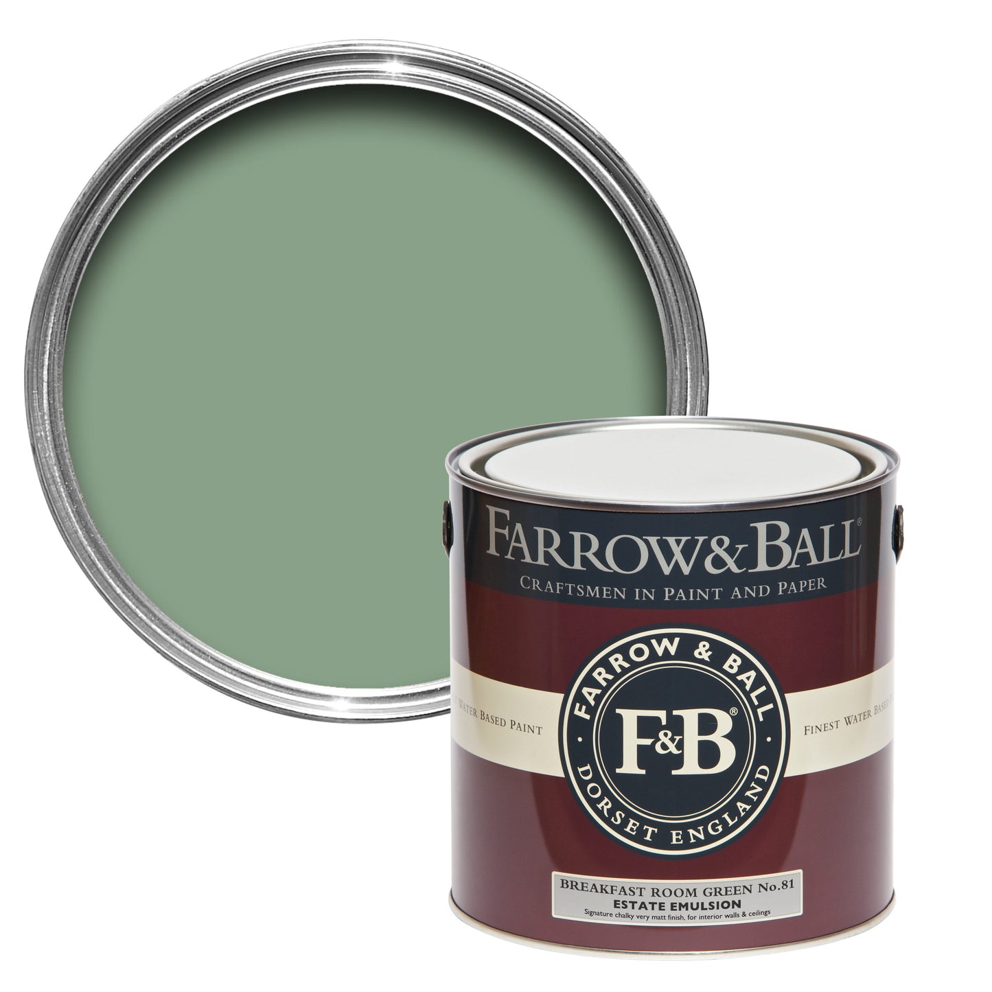 Farrow & Ball Breakfast Room Green No. 81 - Estate Eggshell 2.5L