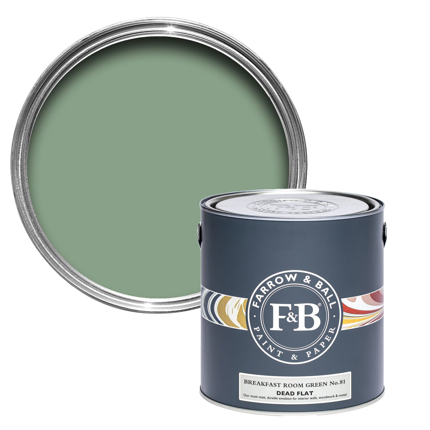 Farrow & Ball Breakfast Room Green No. 81 - Dead Flat 750ml