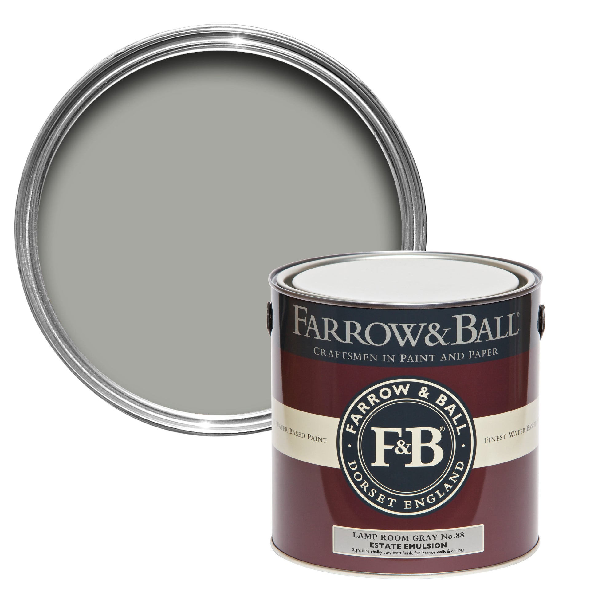 Farrow & Ball Lamp Room Gray No. 88 - Estate Eggshell 2.5L