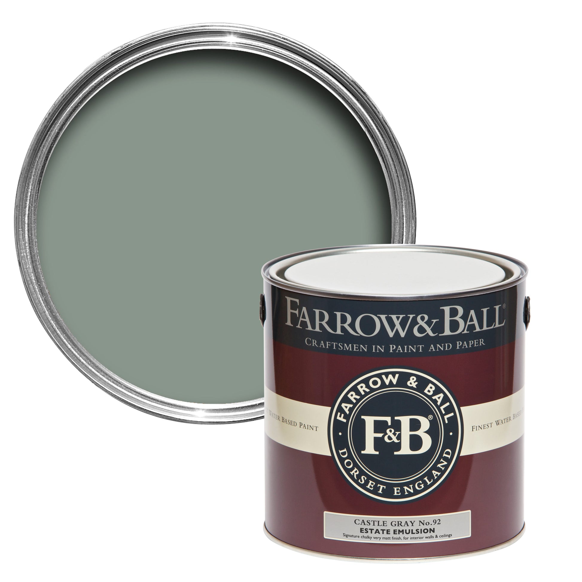 Farrow & Ball Castle Gray No. 92 - Estate Eggshell 750ml