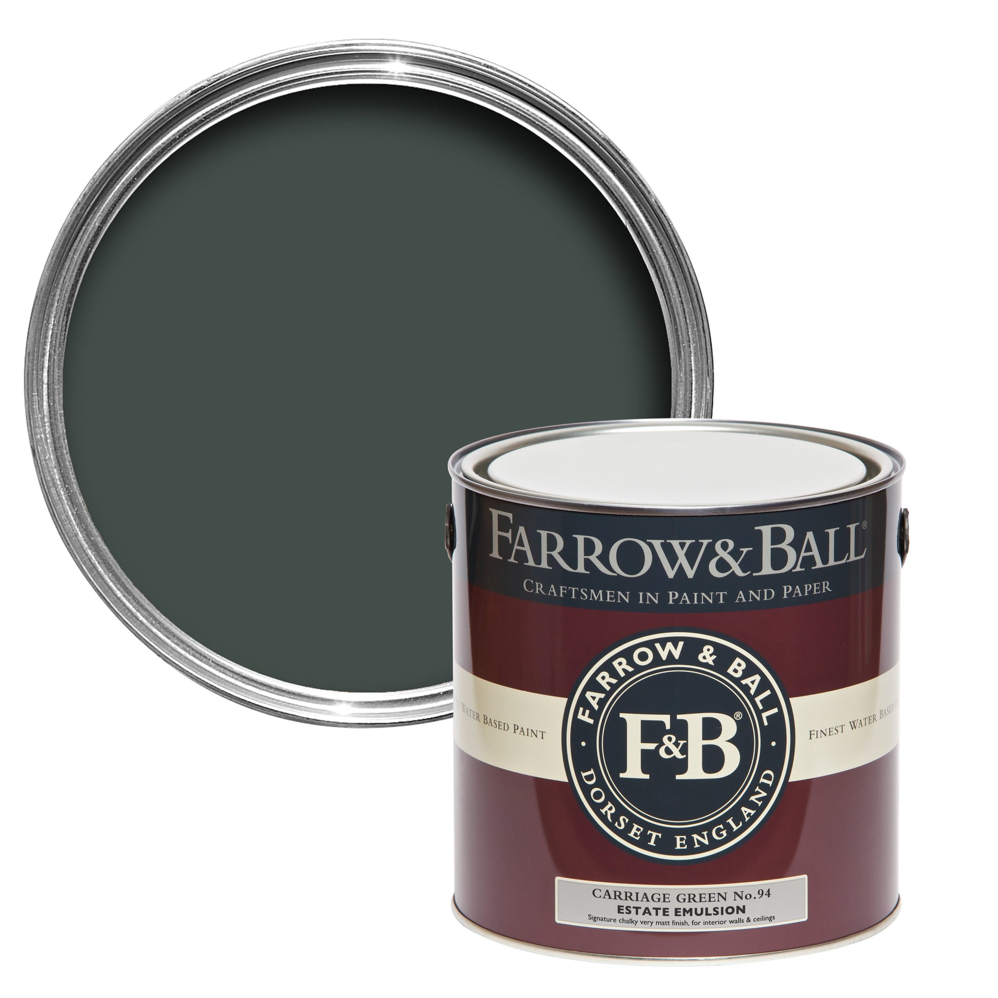 Farrow & Ball Carriage Green No. 94 - Flat Eggshell 750ml