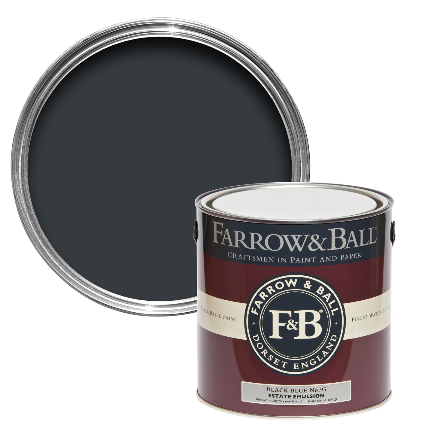 Farrow & Ball Black Blue No. 95 - Flat Eggshell 2.5L