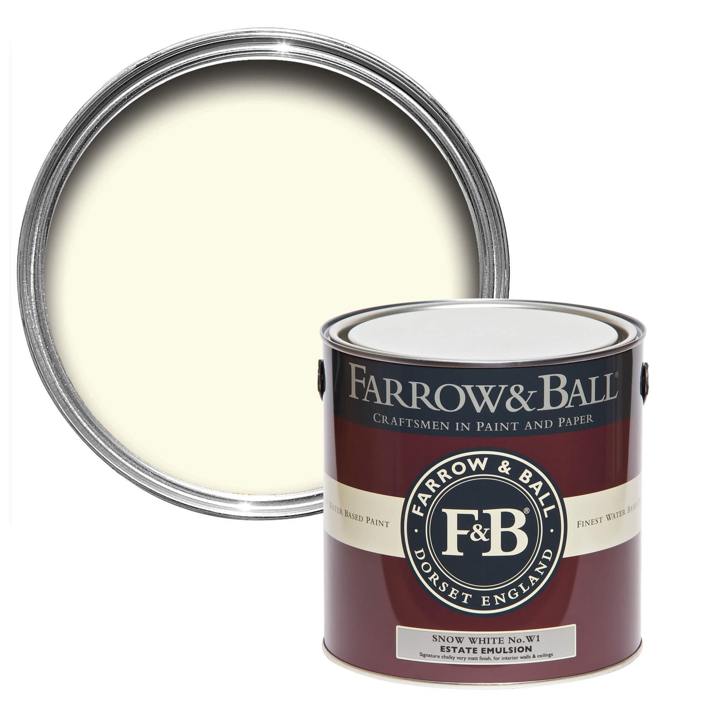 Farrow & Ball Snow White No. W1 - Full Gloss 2.5L