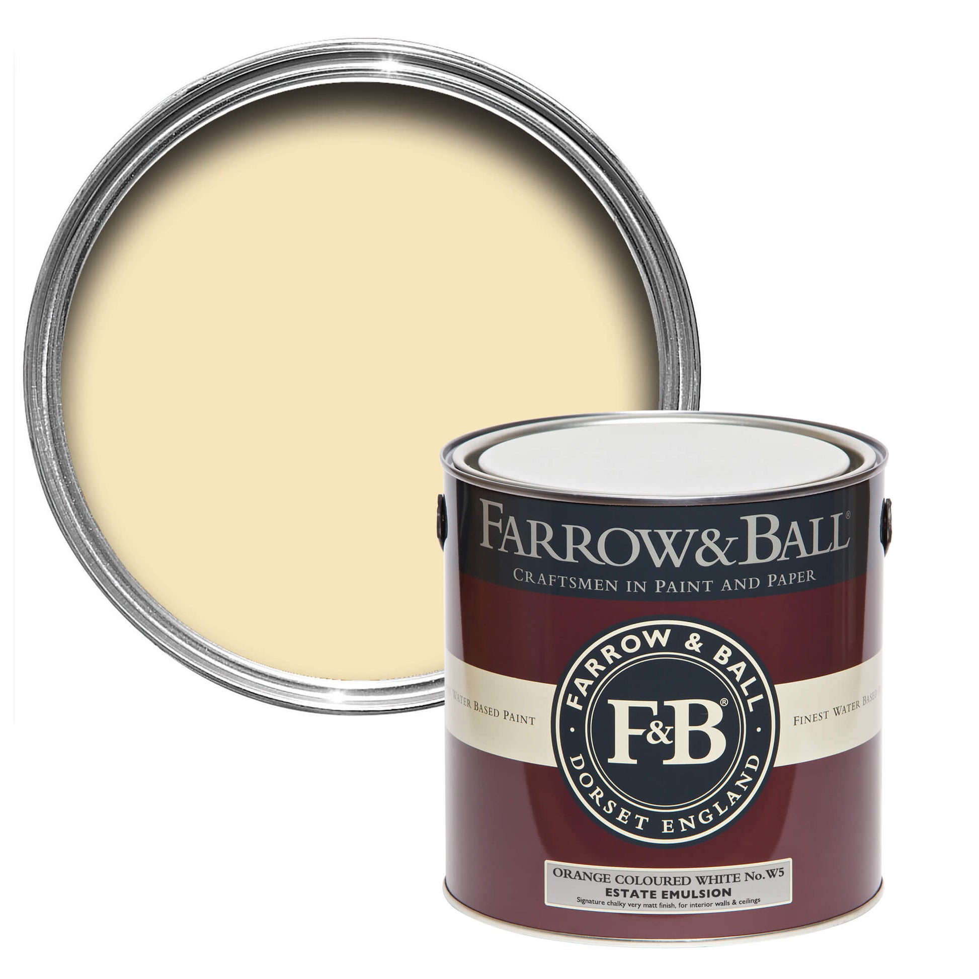 Farrow & Ball Orange Coloured White No. W5 - Exterior Eggshell 750ml
